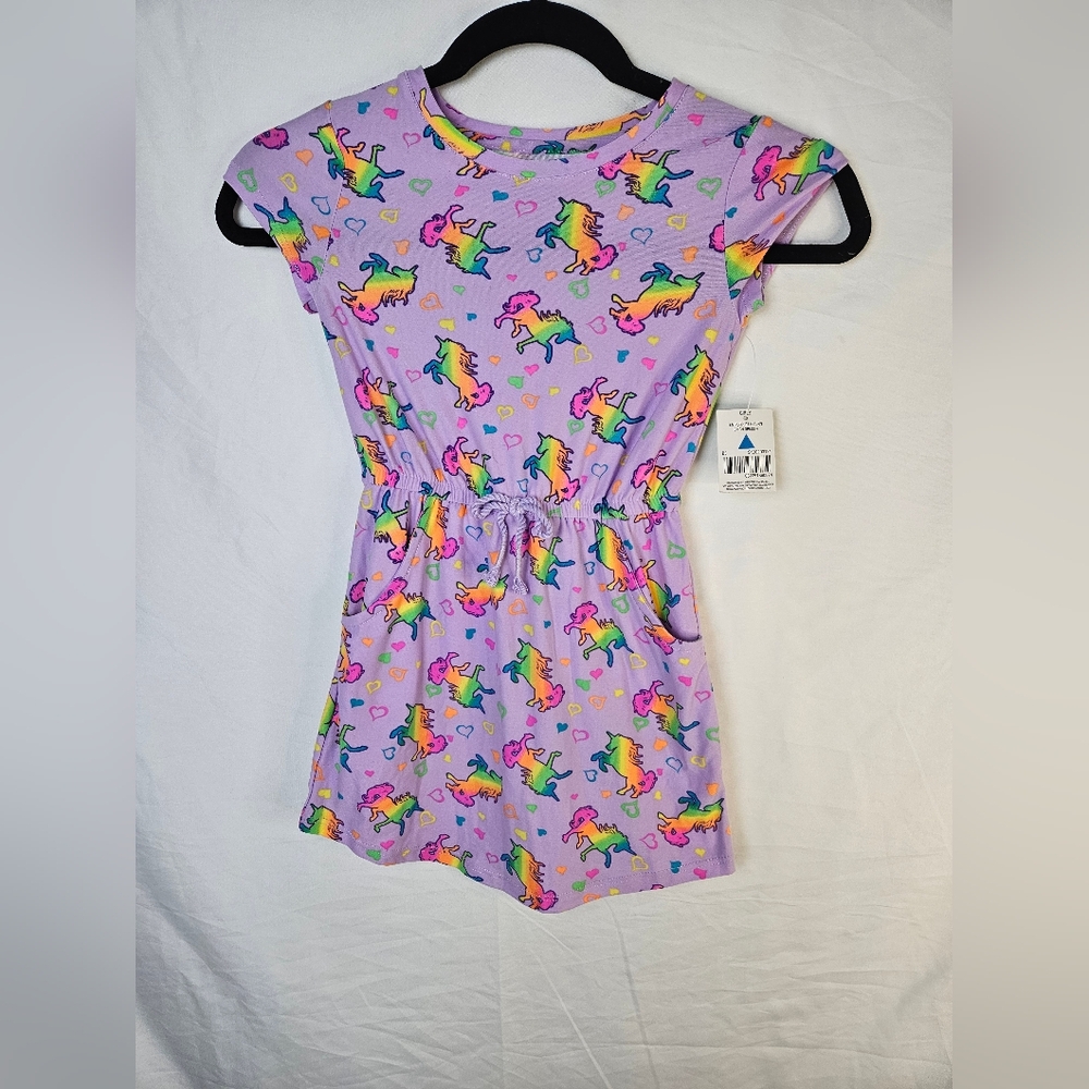Colorful Unicorn Print Dress